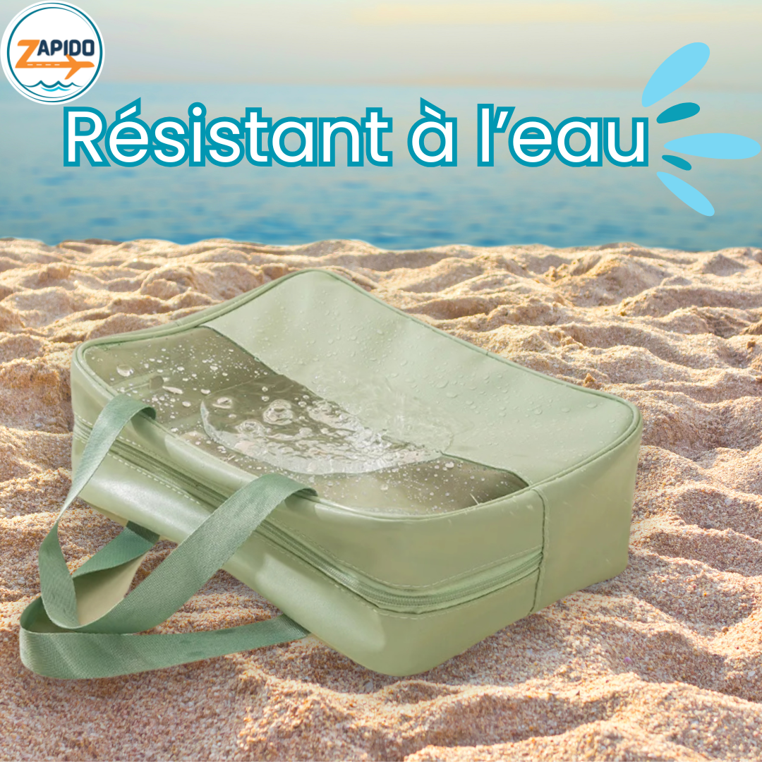 ZapKit Air : trousse de voyage transparente et pratique pour tous vos essentiels !